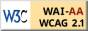 遵守2A級無障礙圖示，萬維網聯盟（W3C）- 無障礙網頁倡議（WAI）2.1